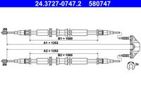 ATE 580747 - Cable de accionamiento, freno de estacionamiento