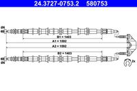 ATE 580753 - Cable de accionamiento, freno de estacionamiento