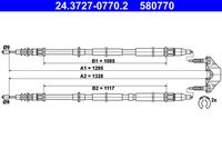 ATE 580770 - Cable de accionamiento, freno de estacionamiento