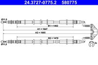 ATE 580775 - Cable de accionamiento, freno de estacionamiento