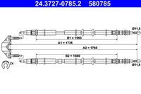 ATE 580785 - Lado de montaje: posterior<br>Longitud 1/Longitud 2 [mm]: 1735/1550+1760/1580<br>