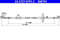 ATE 580791 - Cable de accionamiento, freno de estacionamiento