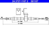 ATE 581107 - Cable de accionamiento, freno de estacionamiento