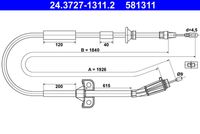 ATE 581311 - Cable de accionamiento, freno de estacionamiento