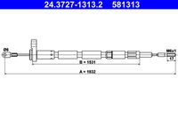 ATE 581313 - Cable de accionamiento, freno de estacionamiento