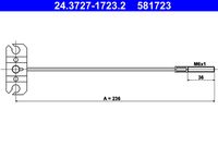 ATE 581723 - Cable de accionamiento, freno de estacionamiento