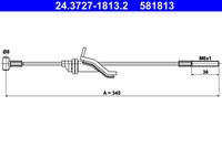 ATE 581813 - Cable de accionamiento, freno de estacionamiento