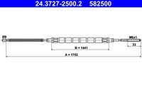 ATE 582500 - Cable de accionamiento, freno de estacionamiento