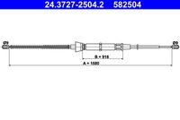 ATE 582504 - Cable de accionamiento, freno de estacionamiento