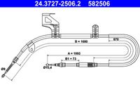 ATE 582506 - Cable de accionamiento, freno de estacionamiento