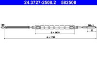 ATE 582508 - Cable de accionamiento, freno de estacionamiento