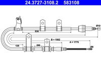 ATE 583108 - Cable de accionamiento, freno de estacionamiento