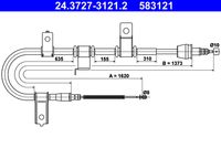 ATE 583121 - Cable de accionamiento, freno de estacionamiento