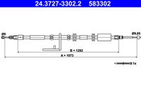 ATE 583302 - Cable de accionamiento, freno de estacionamiento