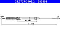 ATE 583403 - Lado de montaje: posterior<br>Lado de montaje: izquierda<br>Lado de montaje: derecha<br>Longitud 1/Longitud 2 [mm]: 1642/1044<br>