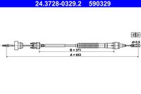 ATE 590329 - Cable de accionamiento, accionamiento del embrague