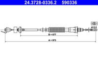 ATE 590336 - Cable de accionamiento, accionamiento del embrague