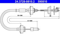 ATE 590810 - Cable de accionamiento, accionamiento del embrague