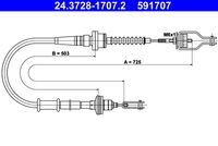 ATE 591707 - Longitud 1/Longitud 2 [mm]: 503/725<br>