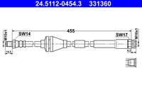 ATE 331360 - Tubo flexible de frenos