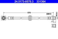 ATE 331364 - Tubo flexible de frenos