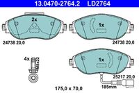 ATE 13.0470-2764.2 - Juego de pastillas de freno