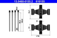 ATE 610155 - Kit de accesorios, pastillas de frenos