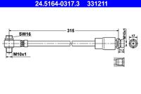 ATE 331211 - Tubo flexible de frenos