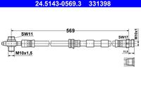 ATE 331398 - Tubo flexible de frenos