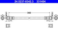 ATE 331404 - Tubo flexible de frenos