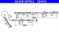 ATE 331413 - Tubo flexible de frenos