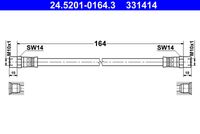 ATE 331414 - Número de piezas necesarias: 2<br>Lado de montaje: Eje delantero<br>Longitud [mm]: 315<br>Rosca exterior [mm]: M10x1<br>Rosca interior [mm]: M10x1<br>Ancho de llave 1 [mm]: 14<br>