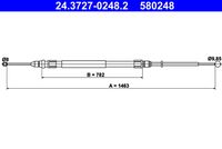 ATE 580248 - Cable de accionamiento, freno de estacionamiento