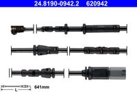 ATE 620942 - Lado de montaje: Eje delantero, izquierda<br>Número de piezas necesarias: 1<br>Tipo de freno: Discos<br>Longitud [mm]: 711<br>Longitud 1 [mm]: 474<br>Longitud 2 [mm]: 237<br>