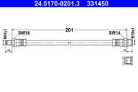 ATE 331450 - Tubo flexible de frenos