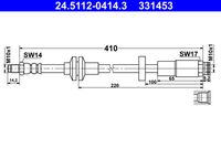 ATE 331453 - Tubo flexible de frenos