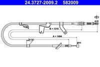 ATE 582009 - Cable de accionamiento, freno de estacionamiento