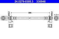 ATE 330946 - Tubo flexible de frenos