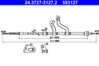 ATE 583127 - Cable de accionamiento, freno de estacionamiento