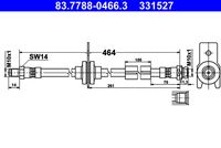 ATE 331527 - Tubo flexible de frenos