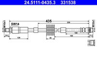 ATE 331538 - Tubo flexible de frenos