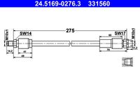 ATE 331560 - Tubo flexible de frenos