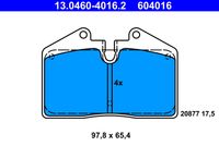 ATE 604016 - Número de WVA: 20953<br>Lado de montaje: Eje delantero<br>