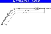 ATE 580250 - Cable de accionamiento, freno de estacionamiento