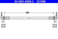 ATE 24.5201-0280.3 - Tubo flexible de frenos