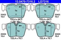 ATE LD7316 - Juego de pastillas de freno - ATE Ceramic