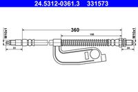 ATE 331573 - Tubo flexible de frenos