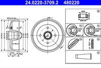 ATE 480220 - Tambor de freno