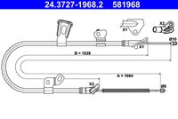 ATE 581968 - Cable de accionamiento, freno de estacionamiento