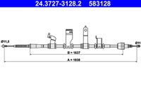 ATE 583128 - Cable de accionamiento, freno de estacionamiento